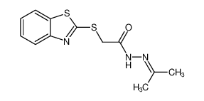 Acetic acid, (2-benzothiazolylthio)-, (1-methylethylidene)hydrazide_69560-25-4