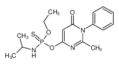 isopropyl-thiophosphoramidic acid O-ethyl ester O'-(2-methyl-6-oxo-1-phenyl-1,6-dihydro-pyrimidin-4-yl) ester_69561-72-4