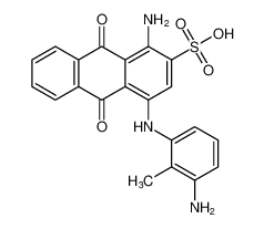 1-amino-4-((3-amino-2-methylphenyl)amino)-9,10-dioxo-9,10-dihydroanthracene-2-sulfonic acid_69563-64-0