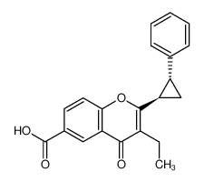 3-Ethyl-4-oxo-2-((1R,2R)-2-phenyl-cyclopropyl)-4H-chromene-6-carboxylic acid_69582-00-9