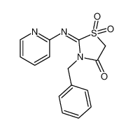 3-benzyl-1,1-dioxo-2-pyridin-2-ylimino-1λ6-thiazolidin-4-one_69583-38-6