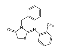 3-benzyl-2-o-tolylimino-thiazolidin-4-one_69583-40-0
