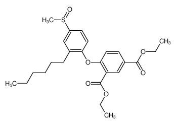 4-(2-Hexyl-4-methanesulfinyl-phenoxy)-isophthalic acid diethyl ester_69587-31-1