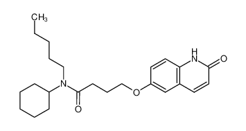 6-[3-(N-Pentyl-N-cyclohexylaminocarbonyl)-propoxy]carbostyril_69592-01-4
