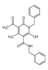 5-Acetyl-1-benzyl-2-hydroxy-4-methyl-6-oxo-1,6-dihydro-pyridine-3-carboxylic acid benzylamide_69595-36-4