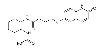 N-(2-Acetylamino-cyclohexyl)-4-(2-oxo-1,2-dihydro-quinolin-6-yloxy)-butyramide_69601-08-7
