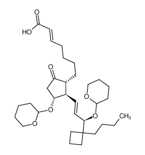 9-oxo-11R,15R-bis(2-tetrahydropyranyloxy)-16,16-propanoprosta-trans-2,trans-13-dienoic acid_69615-59-4