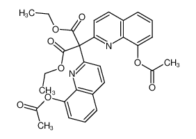 bis-(8-acetoxy-quinolin-2-yl)-malonic acid diethyl ester_69618-70-8