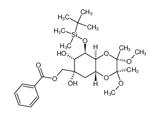 (1R,2R,3R,4S,5R)-1-benzoyloxymethyl-1,2-dihydroxy-3-O-(tert-butyldimethylsilyl)-4,5-(2,3-dimethoxybutane-2,3-dioxy)-cyclohexane_696574-74-0