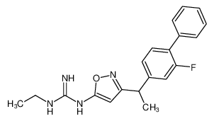 1-ethyl-3-(3-(1-(2-fluoro-[1,1'-biphenyl]-4-yl)ethyl)isoxazol-5-yl)guanidine_696582-83-9