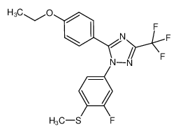 1-(3-fluoro-4-methylsulfanylphenyl)-5-(4-ethoxyphenyl)-3-trifluoromethyl-1H-1,2,4-triazole_696602-36-5
