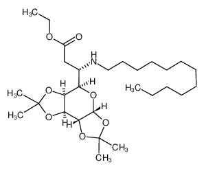 ethyl 6-dodecylamino-6,7-dideoxy-1,2:3,4-di-O-isopropylidene-L-glycero-α-D-galacto-octopyranuronate_696628-22-5
