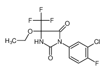 3-(3-chloro-4-fluorophenyl)-5-ethoxy-5-trifluoromethylimidazolidine-2,4-dione_696632-81-2