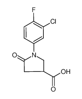 1-(3-chloro-4-fluorophenyl)-5-oxopyrrolidine-3-carboxylic acid_696647-51-5