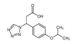 3-(4-propan-2-yloxyphenyl)-3-(tetrazol-1-yl)propanoic acid_696649-41-9