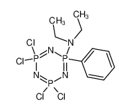 Diethyl-(4,4,6,6-tetrachloro-2-phenyl-2λ5,4λ5,6λ5-[1,3,5,2,4,6]triazatriphosphinin-2-yl)-amine_69676-14-8