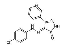 1H-Pyrazole-4,5-dione, 3-(3-pyridinyl)-, 4-[(4-chlorophenyl)hydrazone]_69678-08-6