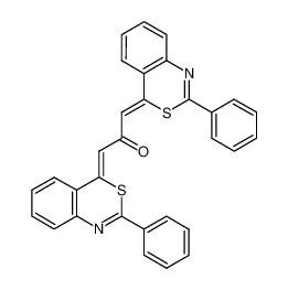 (E,E)-1,3-bis-(2-phenyl-benzo[d][1,3]thiazin-4-ylidene)-propan-2-one_69703-48-6