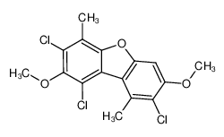 1,3,8-trichloro-2,7-dimethoxy-4,9-dimethyldibenzofuran_69709-82-6