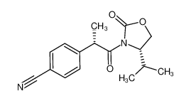 4-((S)-1-((S)-4-isopropyl-2-oxooxazolidin-3-yl)-1-oxopropan-2-yl)benzonitrile_697251-16-4