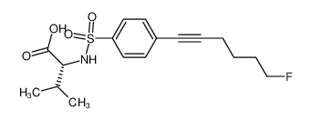 (2R)-2-[[4-(6-fluorohex-1-ynyl)phenyl]sulfonylamino]-3-methylbutyric acid_697259-93-1