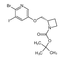 2-bromo-3-iodo-5-((1-(tert-butoxycarbonyl)-2-(S)-azetidinyl)methoxy)pyridine_697300-71-3