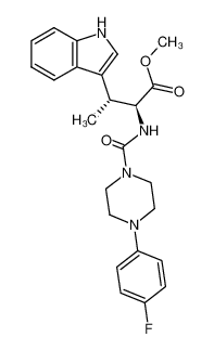methyl (2S,3R)-2-({[4-(4-fluorphenyl)piperazin-1-yl]carbonyl}amino)-3-(1H-indol-3-yl)butanoate_697304-54-4