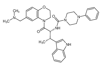 N-[(1R,2S)-1-({6-[(dimethylamino)methyl]-2,3-dihydro-4H-1,4-benzoxazin-4-yl}carbonyl)-2-(1H-indol-3-yl)propyl]-4-phenylpiperazine-1-carboxamide_697306-67-5