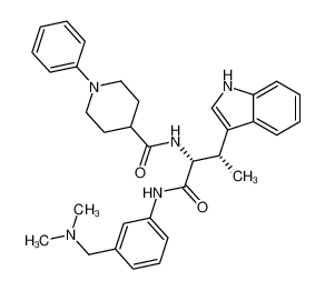 N-[(1R,2S)-1-[({3-[(dimethylamino)methyl]phenyl}amino)carbonyl]-2-(1H-indol-3-yl)propyl]-1-phenylpiperidine-4-carboxamide_697308-32-0