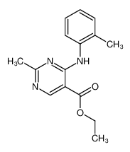 ethyl 2-methyl-4-(2-methylanilino)pyrimidine-5-carboxylate_69731-61-9
