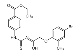 ethyl 4-[[2-(4-bromo-2-methylphenoxy)acetyl]carbamothioylamino]benzoate_6977-72-6