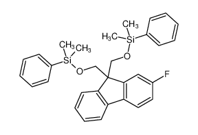 (((2-fluoro-9H-fluorene-9,9-diyl)bis(methylene))bis(oxy))bis(dimethyl(phenyl)silane)_697738-45-7