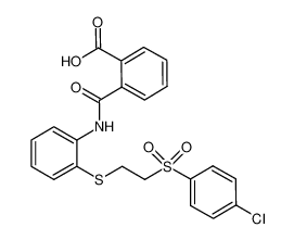 2-((2-((2-((4-chlorophenyl)sulfonyl)ethyl)thio)phenyl)carbamoyl)benzoic acid_697741-70-1