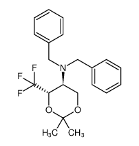 (4S,5S)-N,N-dibenzyl-2,2-dimethyl-4-(trifluoromethyl)-1,3-dioxan-5-amine_697754-08-8