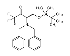 (S)-4-((tert-butyldimethylsilyl)oxy)-3-(dibenzylamino)-1,1,1-trifluorobutan-2-one_697754-33-9