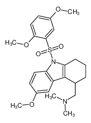 1-(9-((2,5-dimethoxyphenyl)sulfonyl)-6-methoxy-2,3,4,9-tetrahydro-1H-carbazol-4-yl)-N,N-dimethylmethanamine_697757-96-3