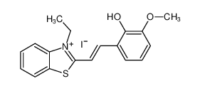 (E)-3-ethyl-2-(2-hydroxy-3-methoxystyryl)benzo[d]thiazol-3-ium iodide_697759-36-7