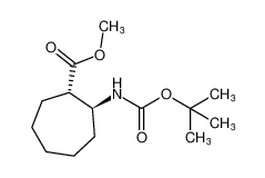 methyl (1S,2S)-2-((tert-butoxycarbonyl)amino)cycloheptane-1-carboxylate_697789-80-3