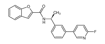 (S)-N-(1-(3-(6-fluoropyridin-3-yl)phenyl)ethyl)benzofuran-2-carboxamide_697803-91-1