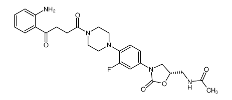 (S)-N-((3-(4-(4-(4-(2-aminophenyl)-4-oxobutanoyl)piperazin-1-yl)-3-fluorophenyl)-2-oxooxazolidin-5-yl)methyl)acetamide_697804-94-7