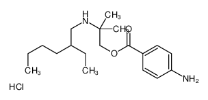 [1-(4-aminobenzoyl)oxy-2-methylpropan-2-yl]-(2-ethylhexyl)azanium,chloride_69781-34-6
