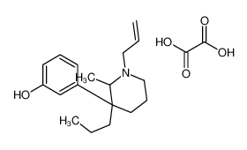 3-(2-methyl-1-prop-2-enyl-3-propylpiperidin-3-yl)phenol,oxalic acid_69782-47-4