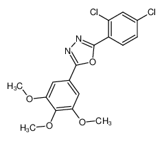 2-(2,4-dichloro-phenyl)-5-(3,4,5-trimethoxy-phenyl)-[1,3,4]oxadiazole_69785-72-4