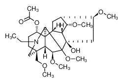 (3S,6S,6aS,7R,7aR,8S,9R,10S,11aR,12aS,13S,14R)-1-ethyl-11a-hydroxy-8,10,12,13-tetramethoxy-3-(methoxymethyl)tetradecahydro-2H-3,6a,12-(epiethane[1,1,2]triyl)-7,9-methanonaphtho[2,3-b]azocin-6-yl acetate_69787-08-2
