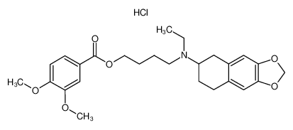 3,4-Dimethoxy-benzoic acid 4-[ethyl-(5,6,7,8-tetrahydro-naphtho[2,3-d][1,3]dioxol-6-yl)-amino]-butyl ester; hydrochloride_69788-54-1