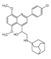 2-(1-adamantylamino)-1-[2-(4-chlorophenyl)-5,8-dimethoxyquinolin-4-yl]ethanol_69790-71-2
