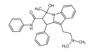 9-[2-(dimethylamino)ethyl]-2,3-dihydro-3-hydroxy-3-methyl-N,1-diphenyl-1H-pyrrolo[1,2-a]indole-2-carboxamide_69799-12-8