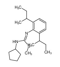 1-Cyclopentyl-3-(2,6-di-sec-butyl-phenyl)-2-methyl-isothiourea_69800-24-4