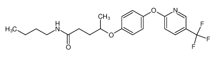 4-[4-(5-Trifluoromethyl-pyridin-2-yloxy)-phenoxy]-pentanoic acid butylamide_69806-77-5