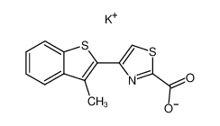 4-(3-methyl-benzo[b]thiophen-2-yl)-thiazole-2-carboxylic acid; potassium salt_69808-90-8